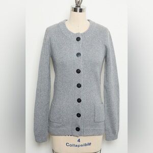 Round-Neck Button-Up Cardigan 100%Cashmere[NEW]